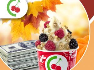 branded cup of yogurt with fruit and granola 