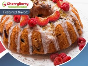 Cherryberry branded with a berry bundt cake 